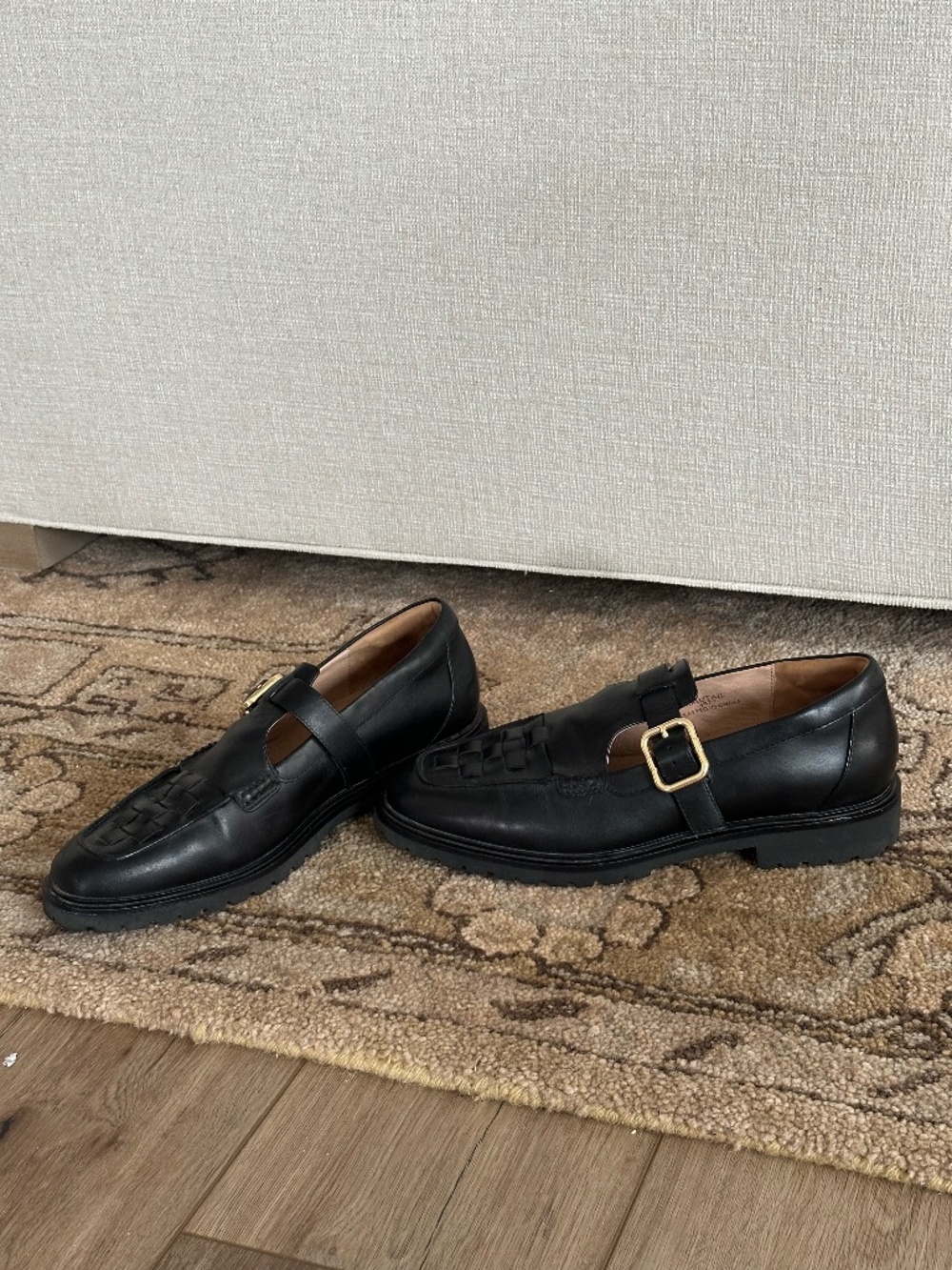 NWOT Bared Footwear Emutail Black Leather Loafers Size 41 (US 10.5)